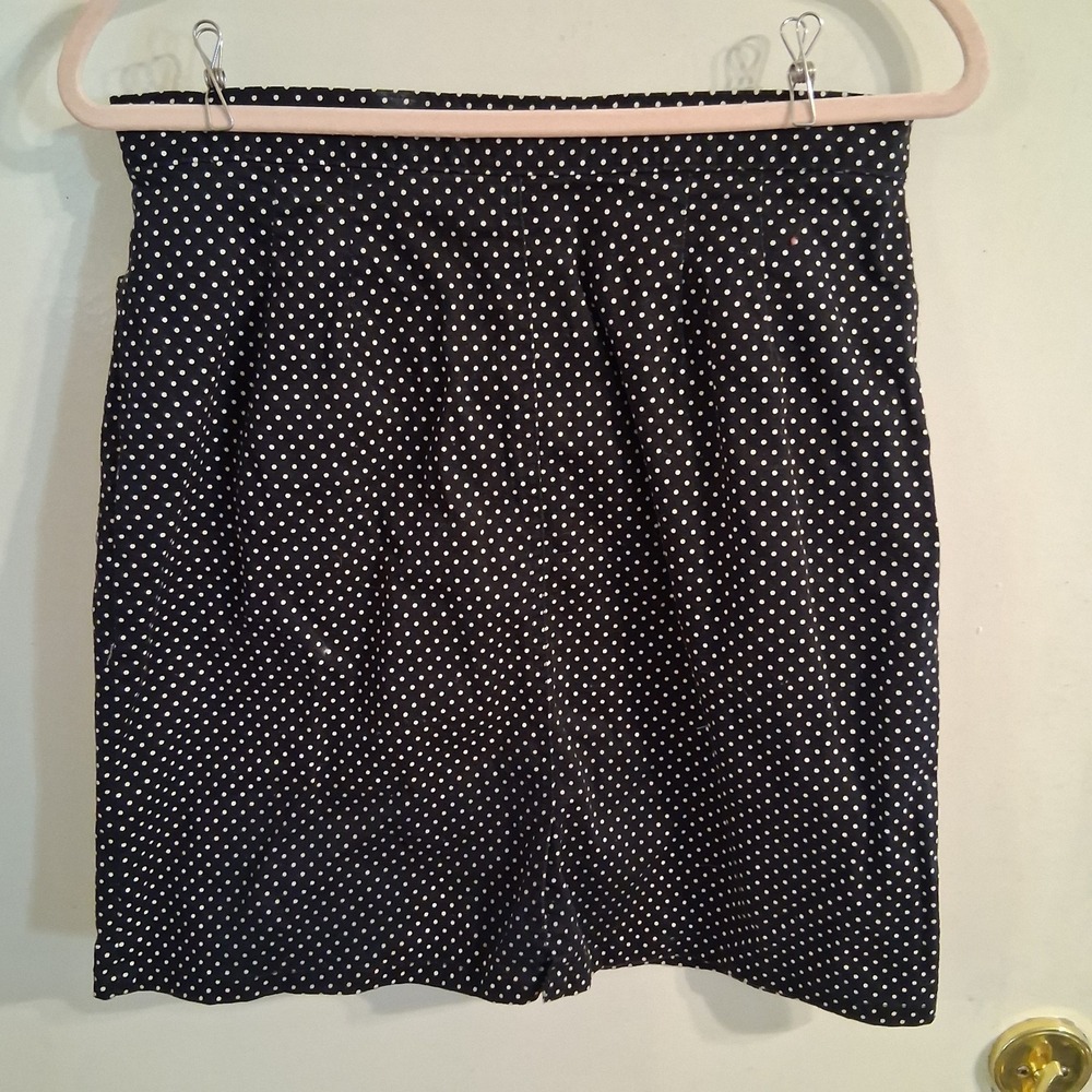 Vtg Bill Blass Micro Polka Dot Knee Length Pencil Skirt 12 EUC